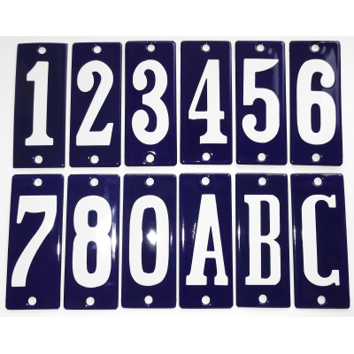 Huisnummer enkel blauw 4x10 Huisnummer enkel blauw 4x10